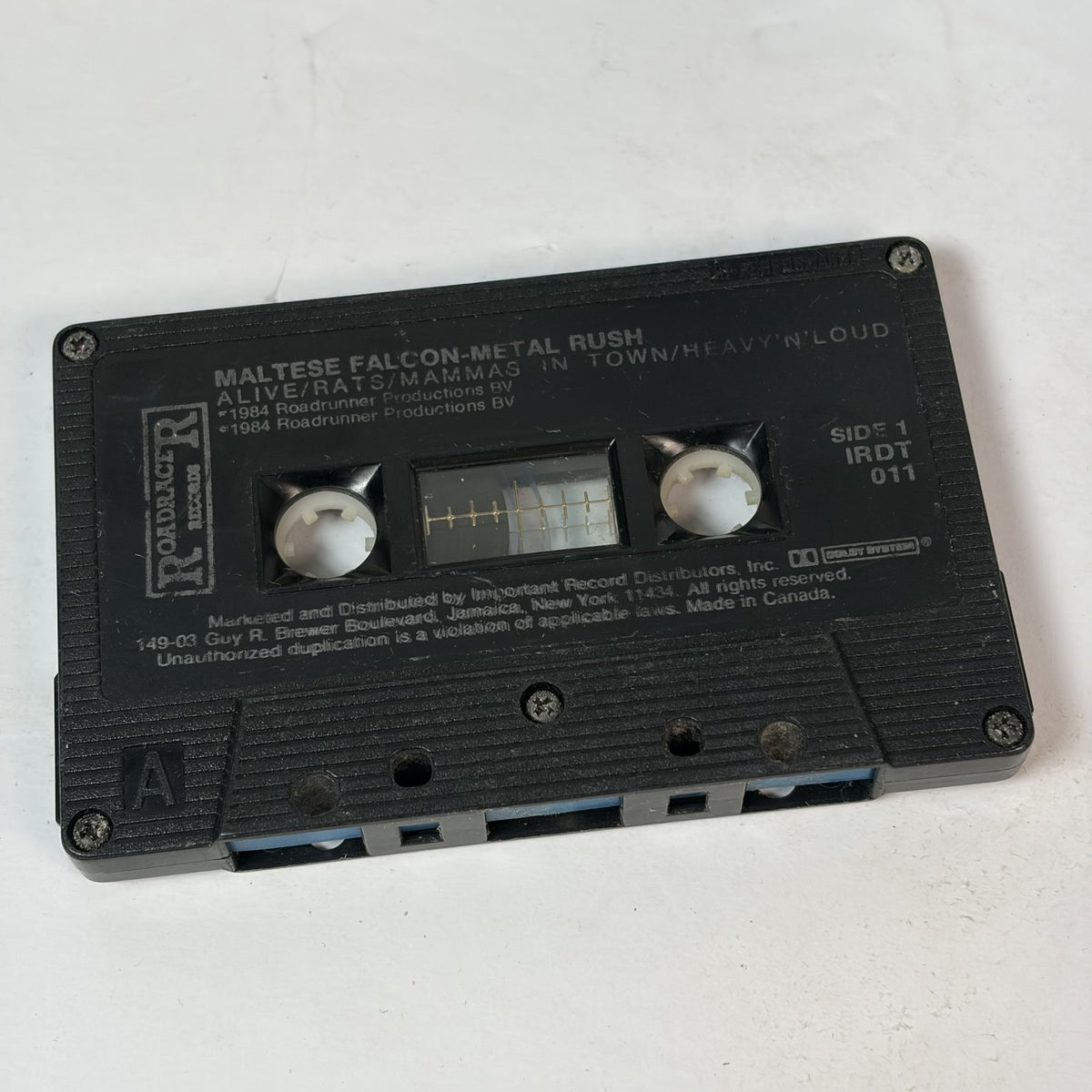 Maltese Falcon Metal Rush Cassette Tape 1984 Roadrunner Records CrO2 Heavy Metal