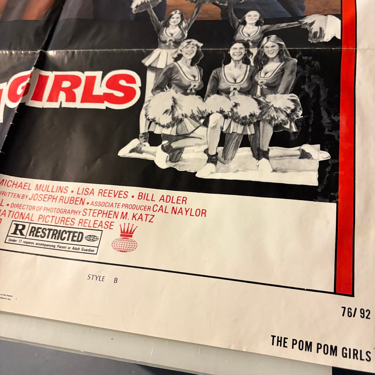 Vintage The Pom Pom Girls 1976 One Sheet Movie Poster Robert Carradine Comedy