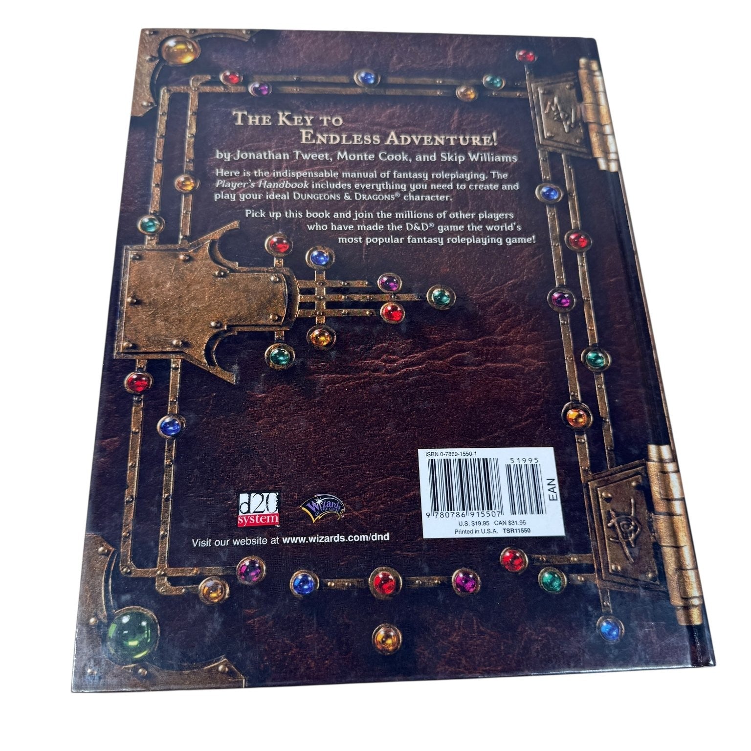 Dungeons & Dragons Player's Handbook 2000 Core Hardcover Rulebook I TSR