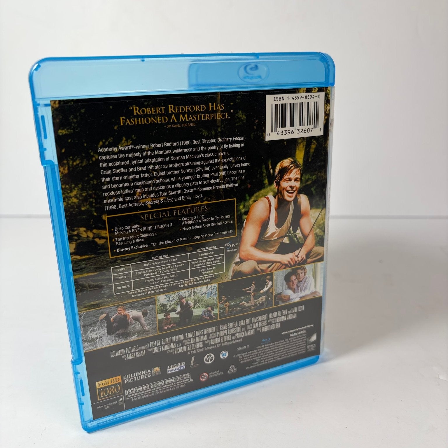 A River Runs Through It Blu-ray 1992 Brad Pitt Robert Redford Fishing Drama