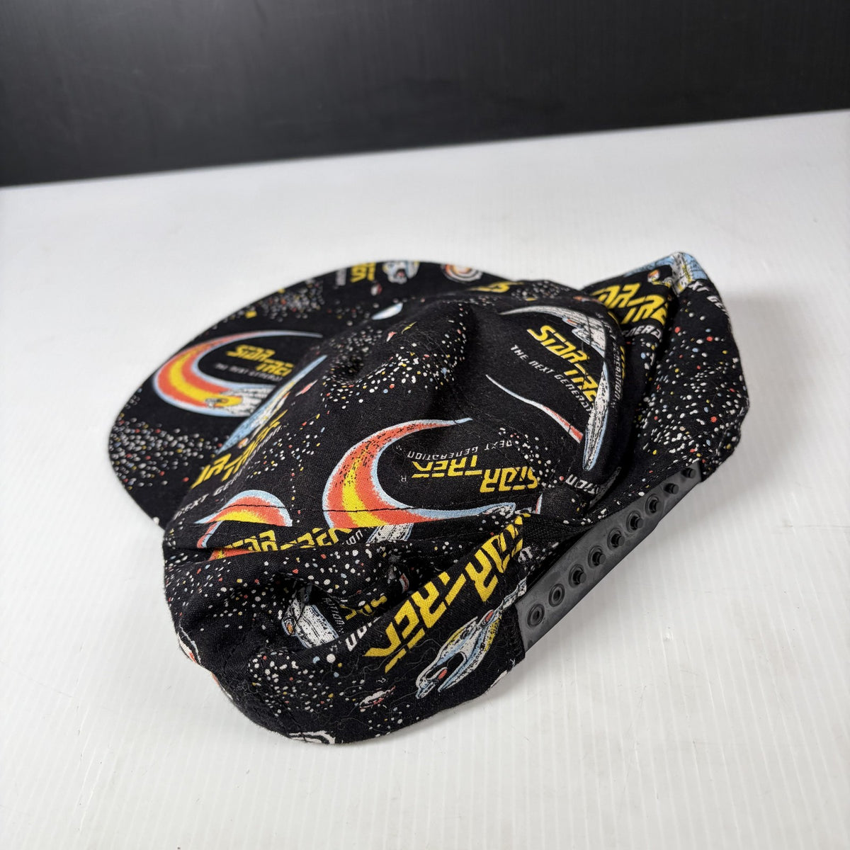 Vintage 90s Star Trek The Next Generation Snapback Hat Cap Maklin Tease All Over
