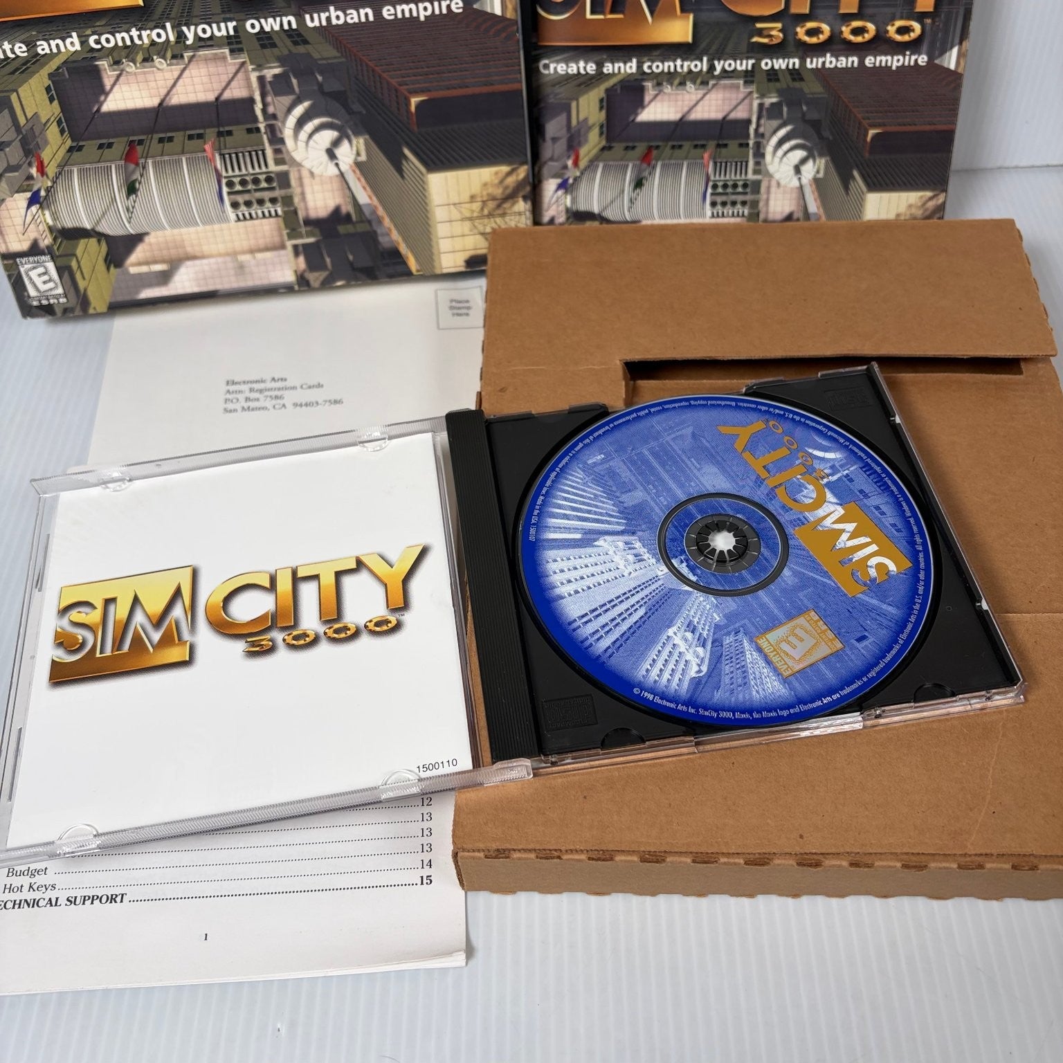SimCity 3000 Big Box PC CD-ROM Video Game Maxis Simulation City Builder Complete