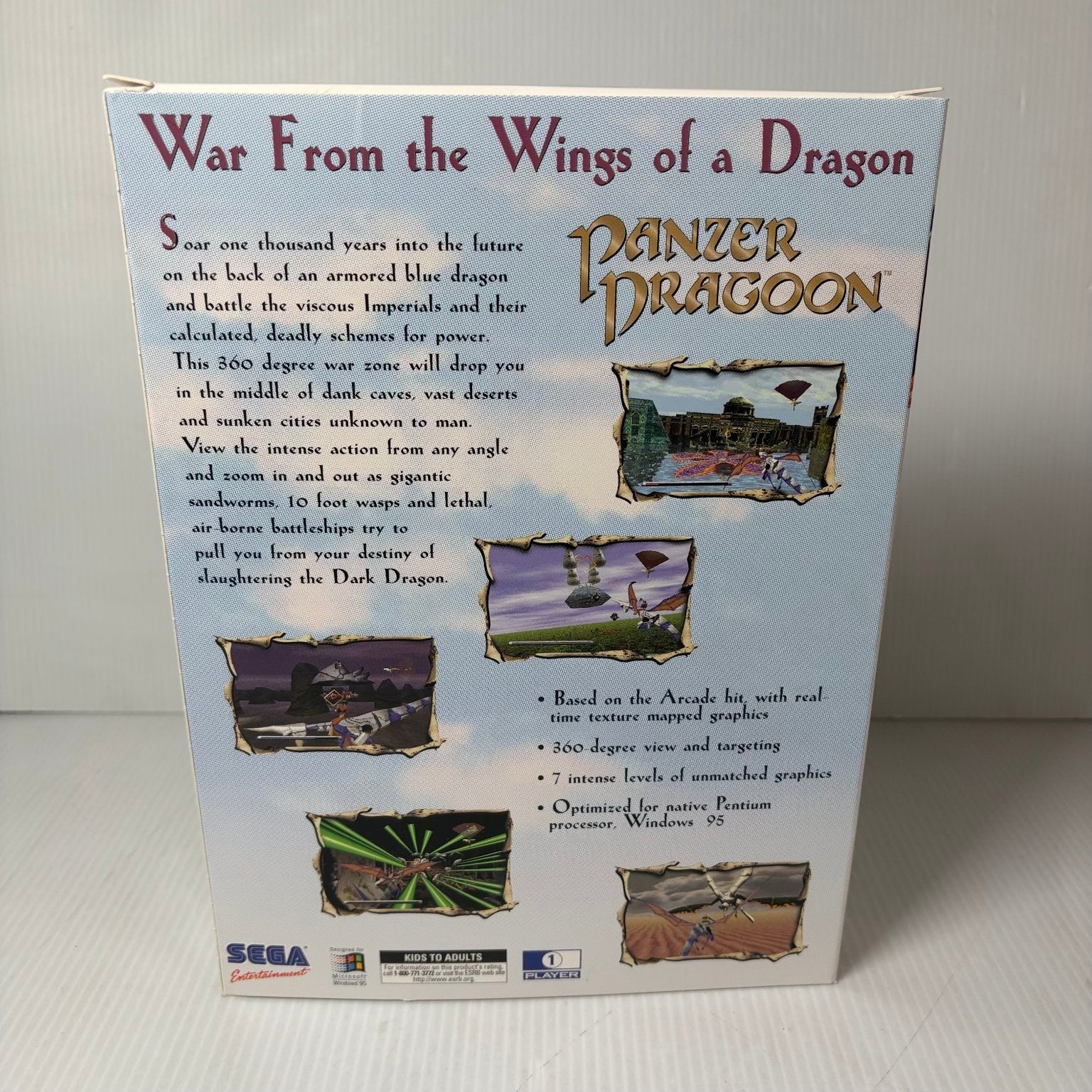 Panzer Dragoon Sega PC Collection Big Box PC Video Game Windows 95 Sega Port