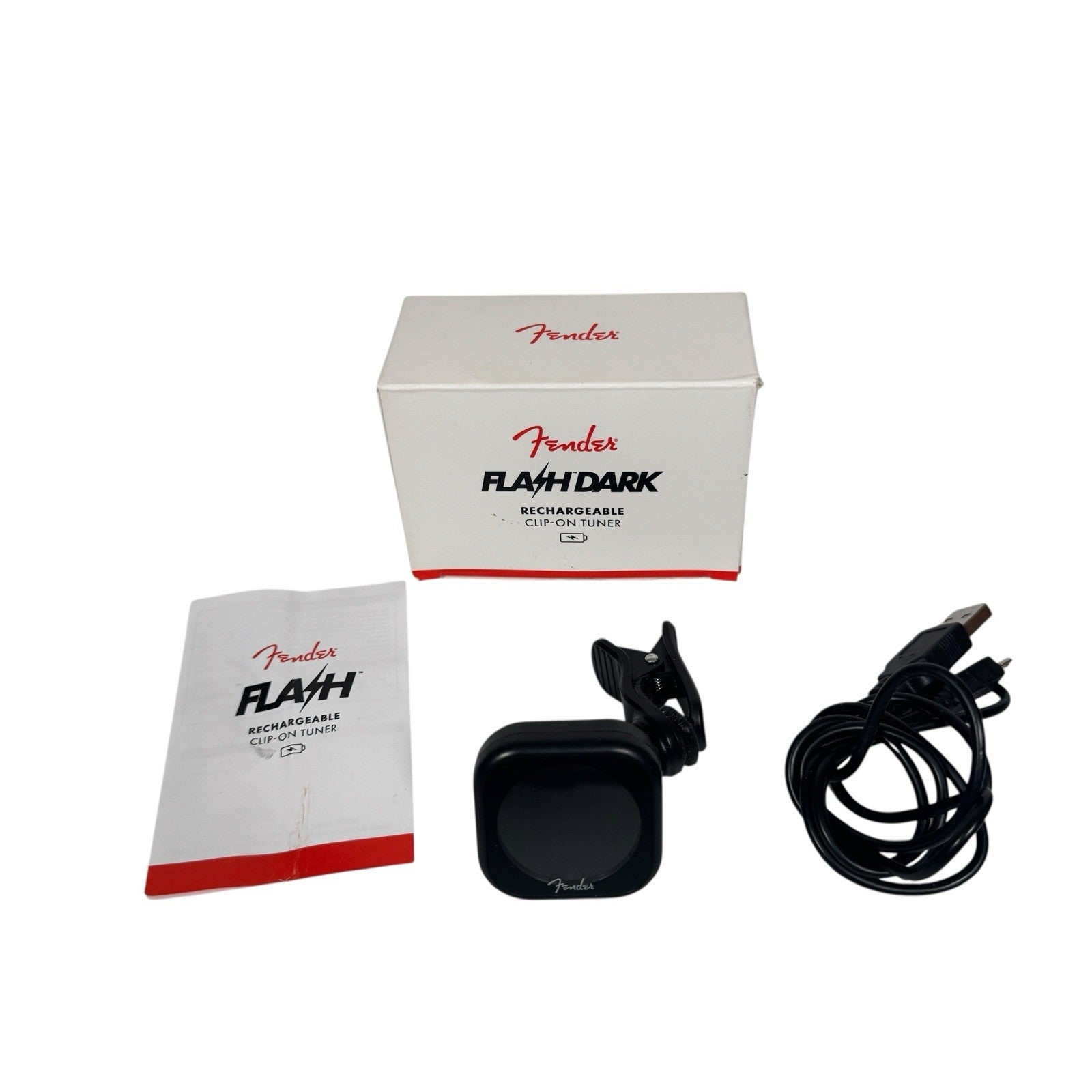 Fender Flash Dark Clip On Rechargeable Guitar Tuner