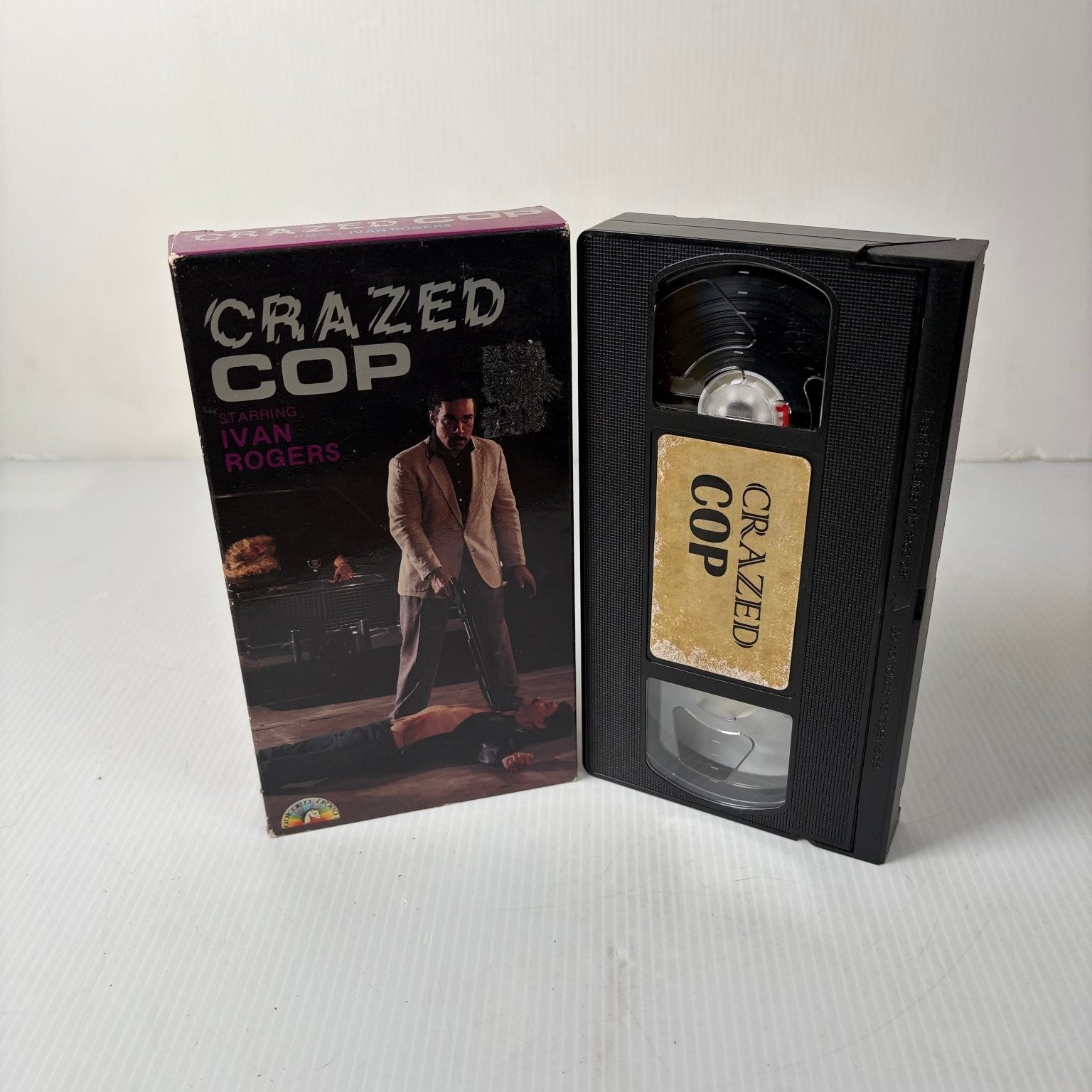 CRAZED COP VHS 1989 Action Crime Ivan Rogers Unicorn Video