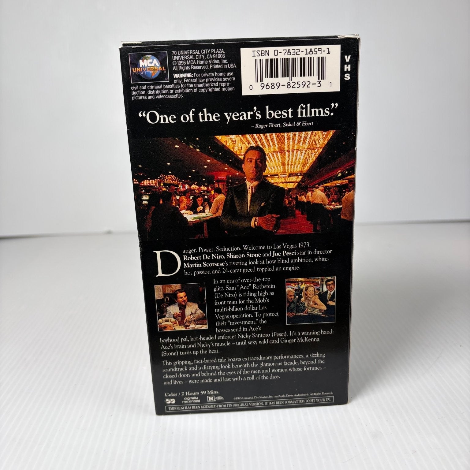 Casino VHS 1996 Crime Drama Martin Scorsese Two-Tape Set Universal