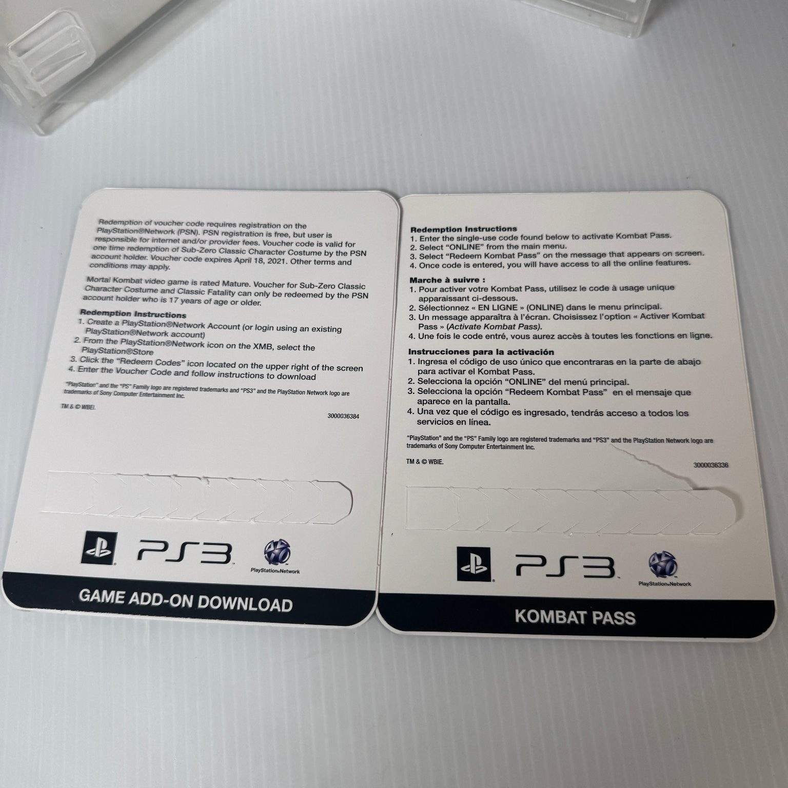 Mortal Kombat PS3 Video Game w/ Bonus Cards (Expired) Multiplayer 3D Complete