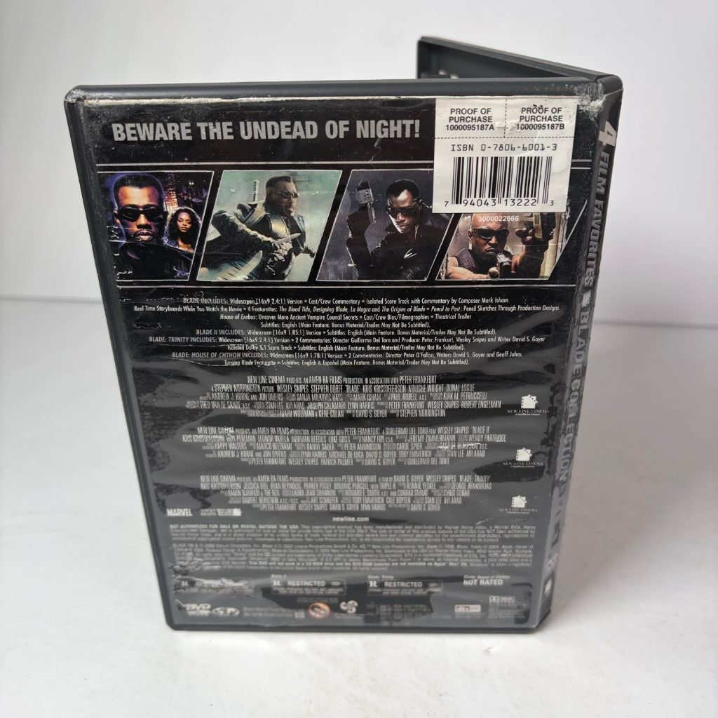 4 Film Favorites Blade Collection DVD Wesley Snipes Blade Trilogy + House of Cht