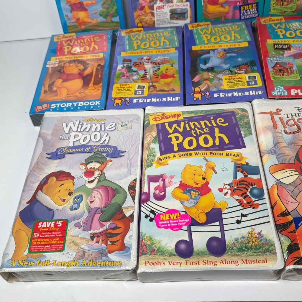 Disney Winnie the Pooh VHS Lot of 11 Sealed Tigger Movie Storybook Friendship