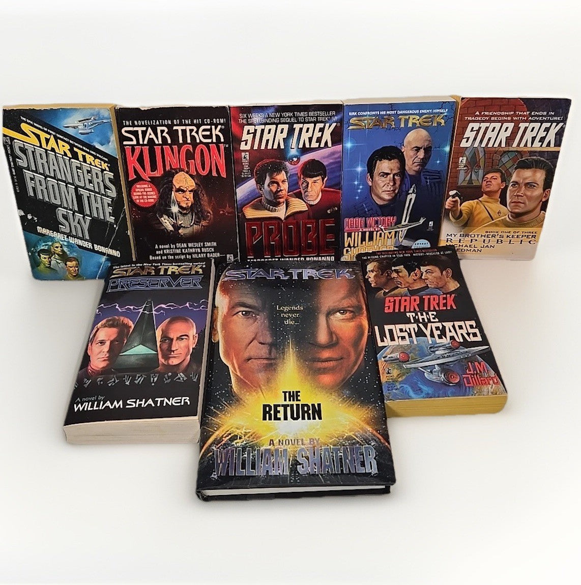 Mixed Lot Of 14 Star Trek Books Paperback & Hardcover Original Series & More