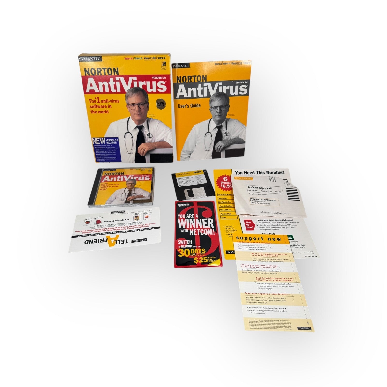 VTG PC Big Box Norton AntiVirus Version 5.0 Complete with Key