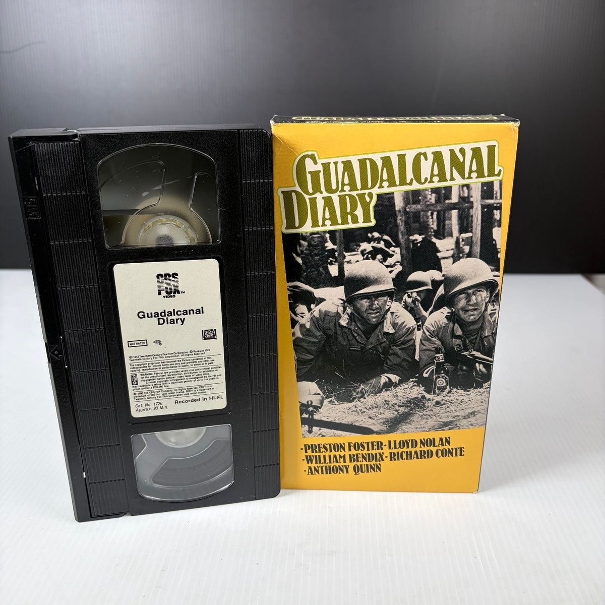 Guadalcanal Diary VHS 1943 War Classic Fox Video