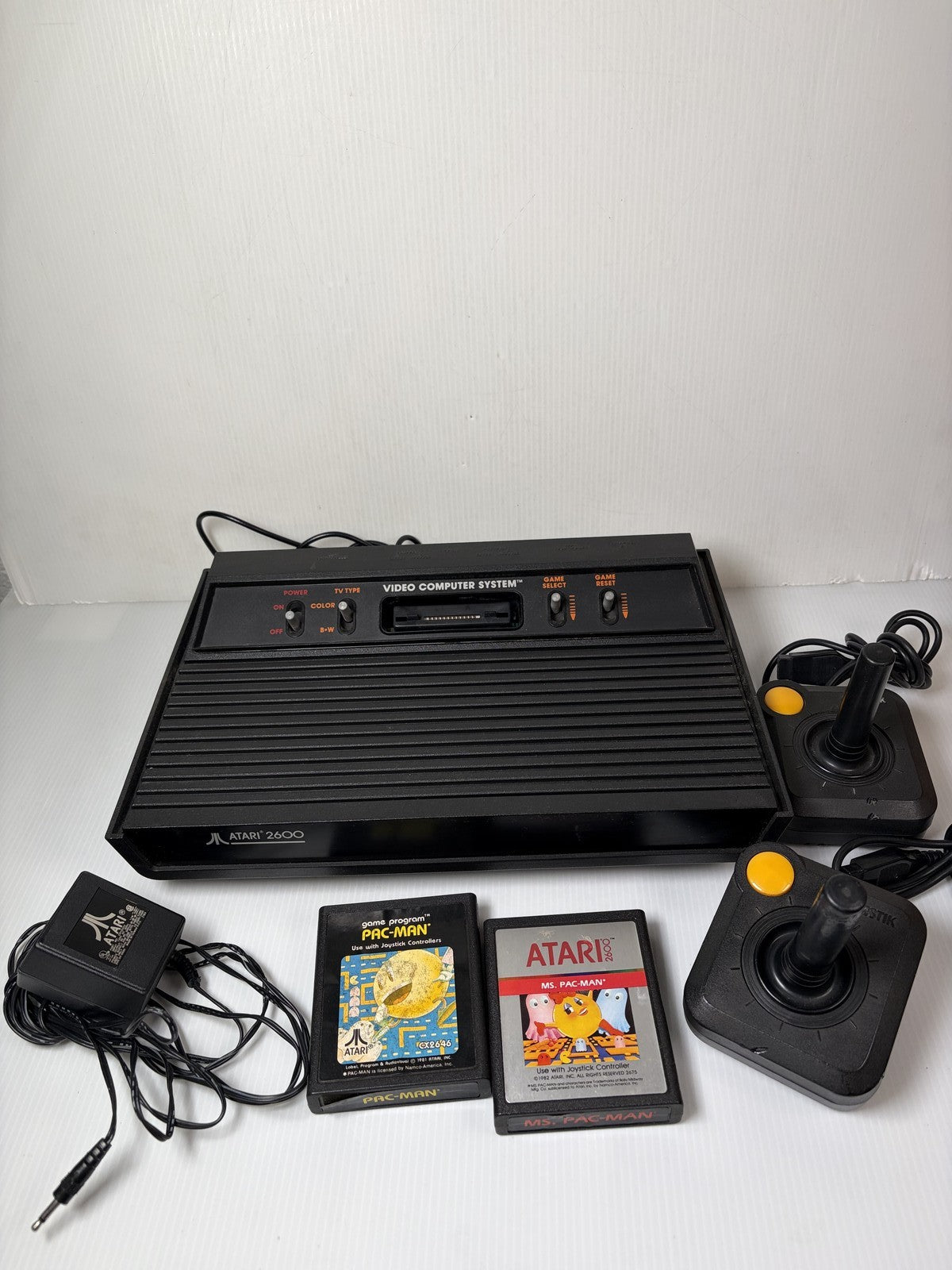Atari 2600 VCS Vader System Console w/ Pac-Man, Ms. Pac-Man & 2 Joysticks