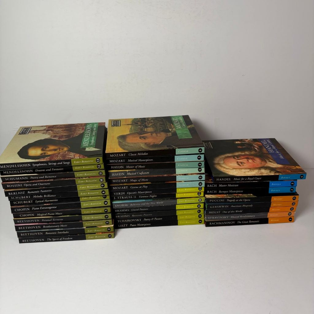 Classic Composers Collection Lot 34 CD Book Sets Beethoven Mozart Bach Classical
