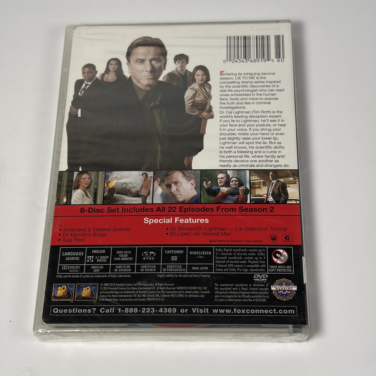 Lie to Me: The Complete Second Season (DVD, 2009-2010) Widescreen