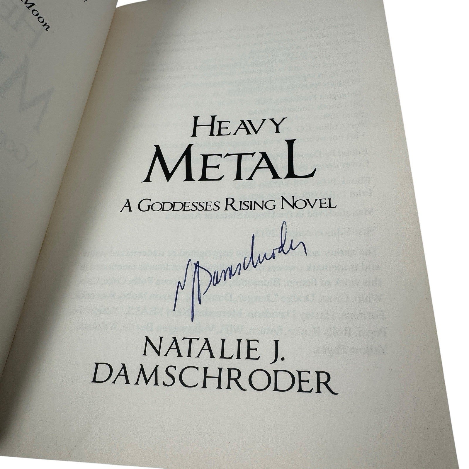 Heavy Metal Goddesses Rising Natalie J. Damschroder Autographed Copy Romantasy