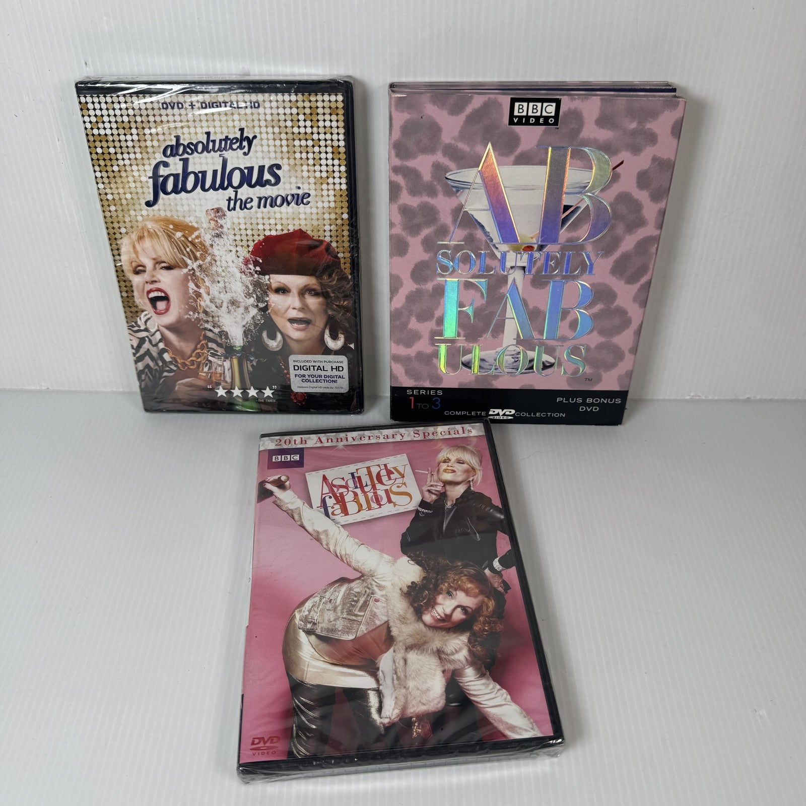 Absolutely Fabulous DVD Lot w/ Seasons 1-3, 20th Anniversary Specials & Movie