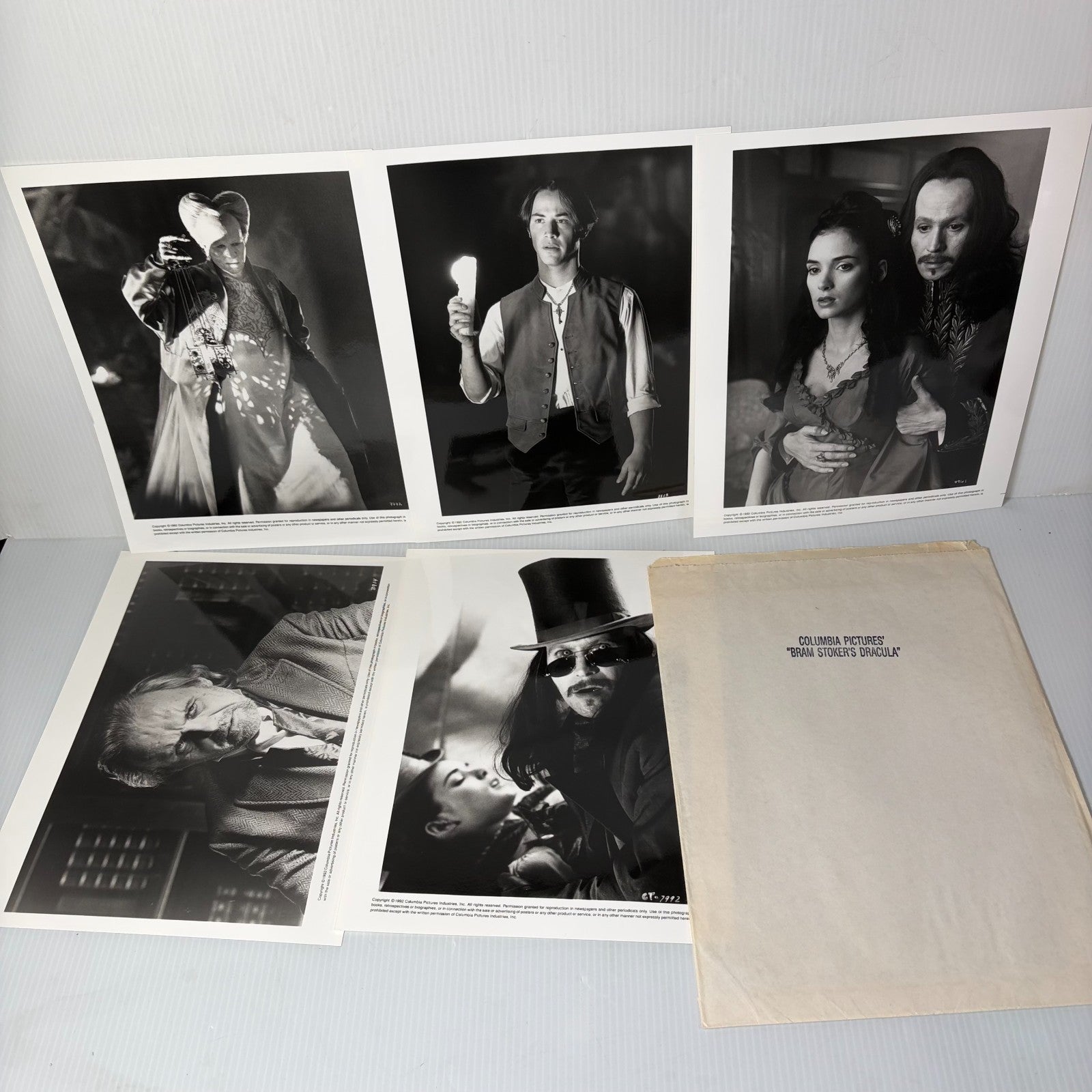 Bram Stoker's Dracula 1992 Lot of 5 Press Kit Photos 8x10 Winona Ryder Vintage