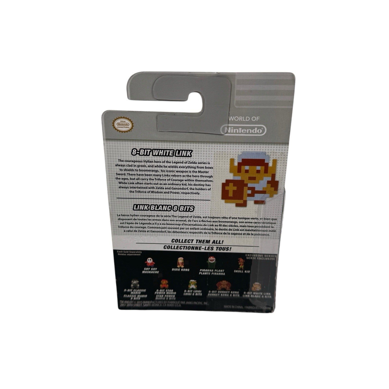 World of Nintendo Legend of Zelda 8-Bit White Link (2015) Exclusive Figure-NIB