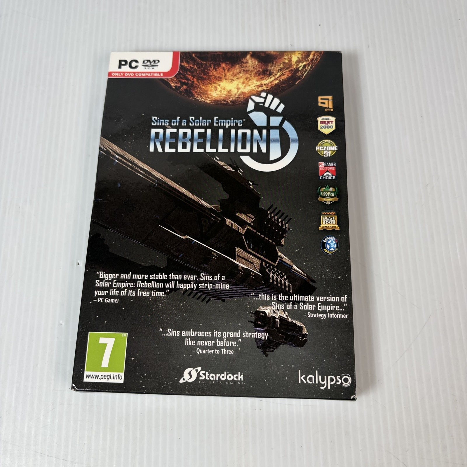 Sins of a Solar Empire Rebellion PC DVD Game Stardock Kalypso PEGI 7 RTS