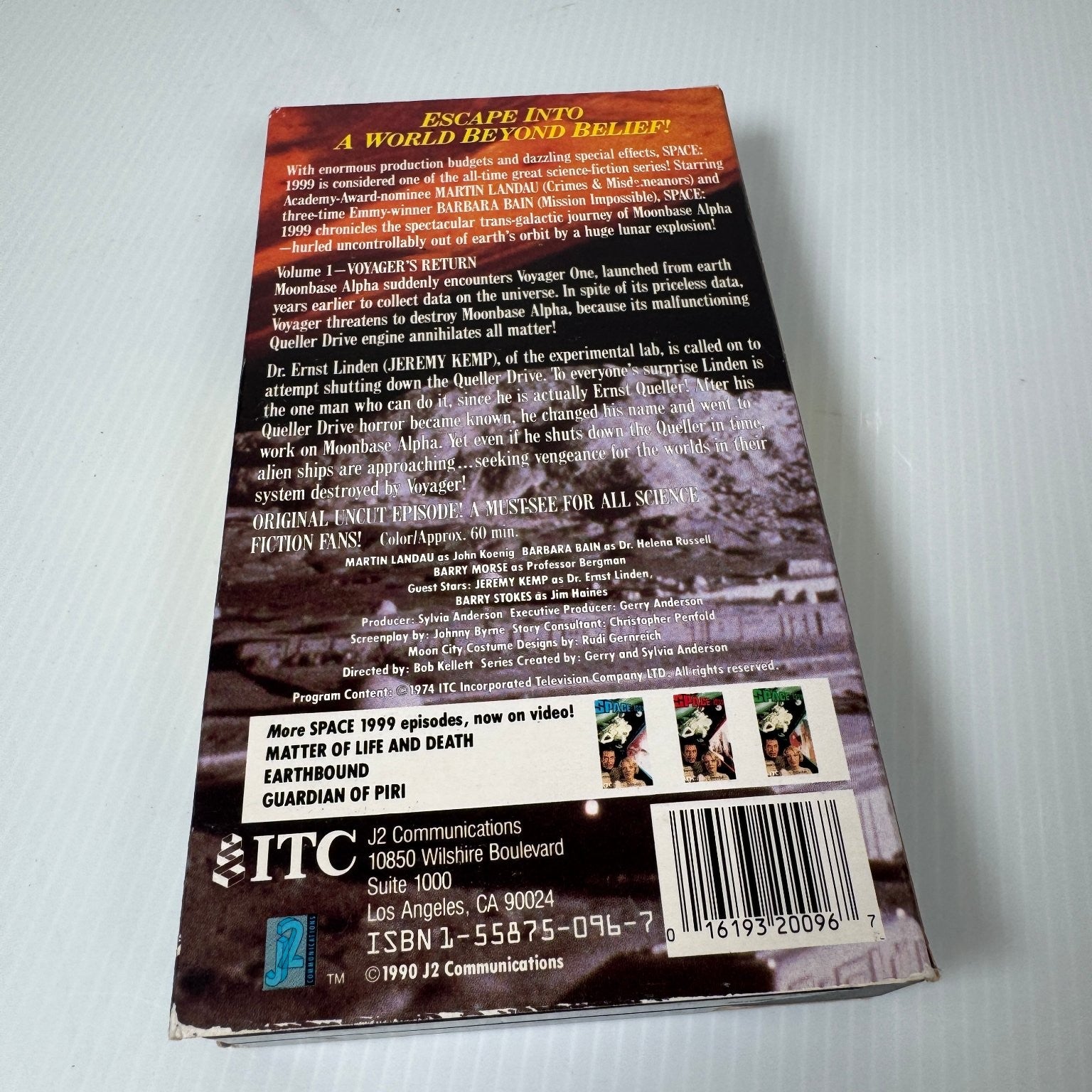 Space 1999 VHS 1990 Sci-Fi Voyager's Return ITC Home Video