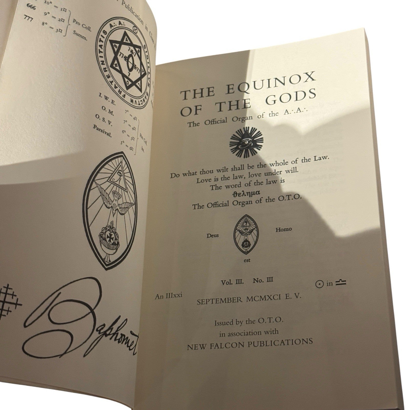 Aleister Crowley The Equinox of the Gods 1991 Revised Edition Soft Cover Book