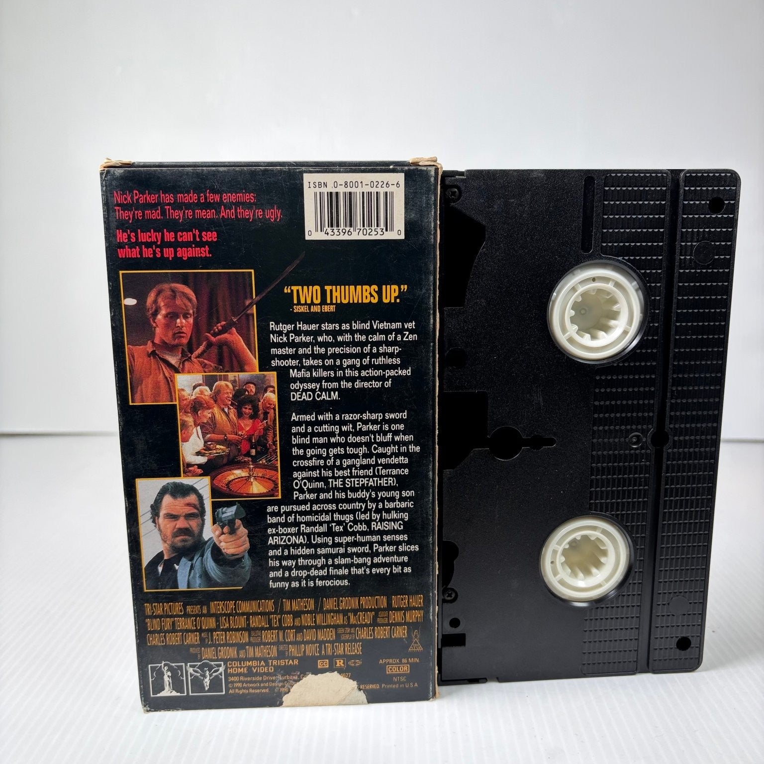 Blind Fury VHS 1989 Action Thriller Rutger Hauer Tri-Star Columbia
