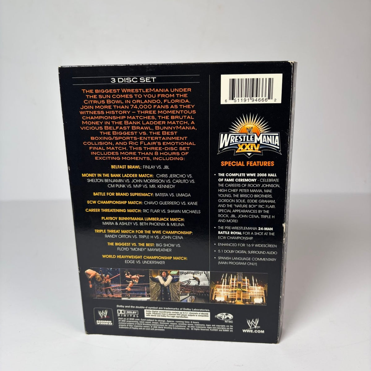 WrestleMania XXIV DVD 2008 3-Disc Set WWE Big Show John Cena Triple H Undertaker