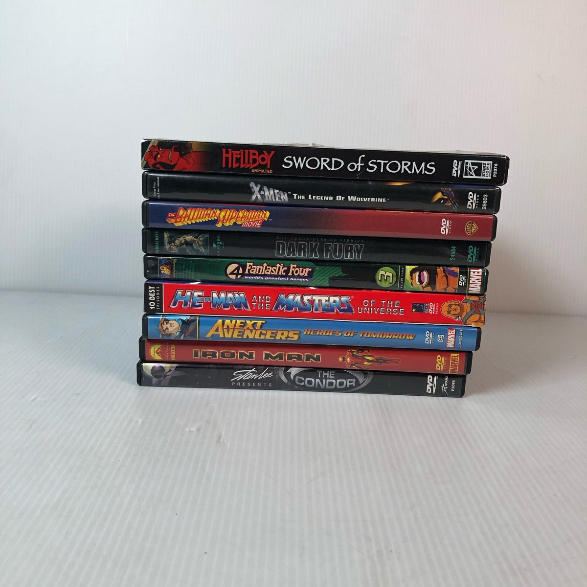 Lot of 9 Superhero & Comic Book Animated DVDs X-Men, He-Man, Hellboy & More