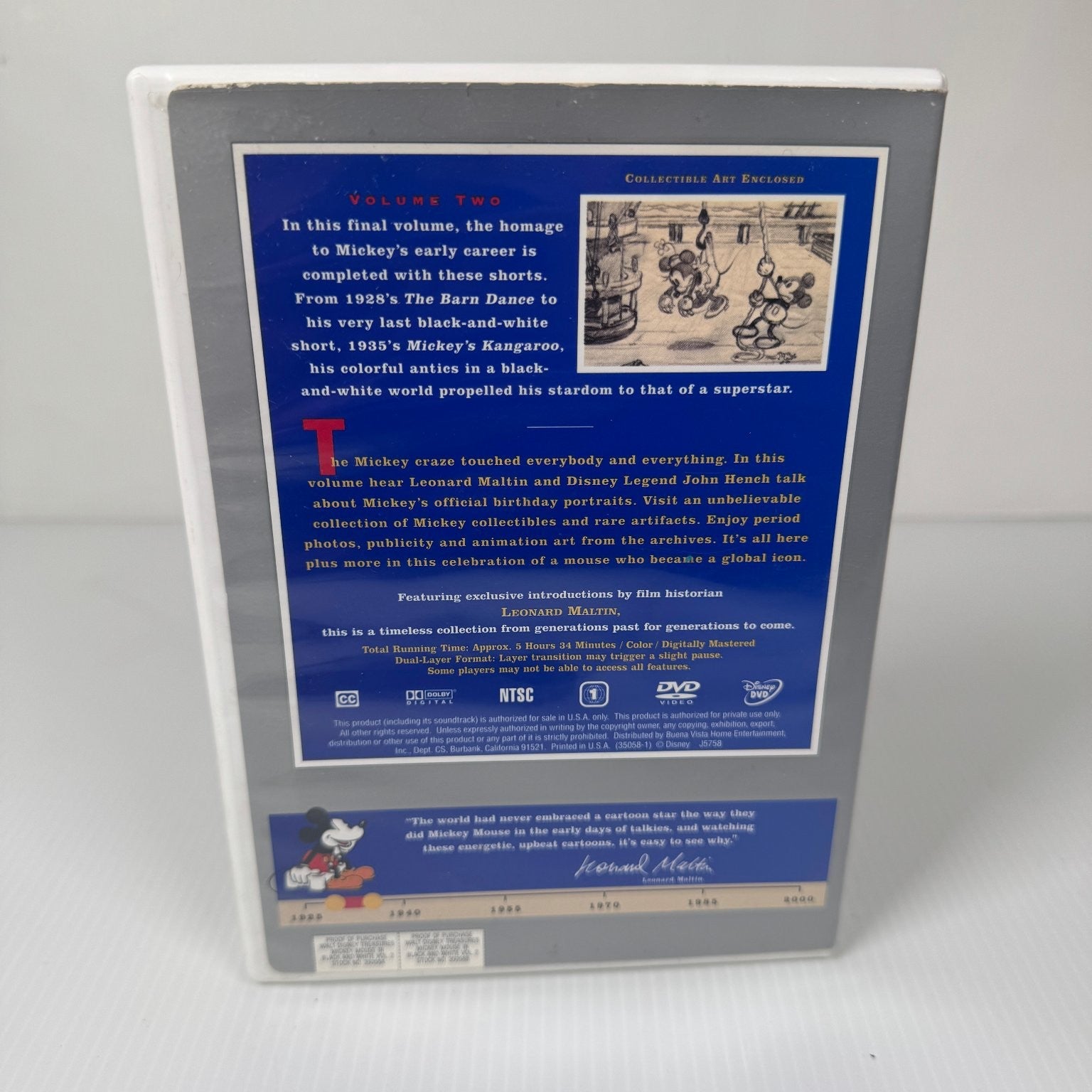 Walt Disney Treasures Mickey Mouse In Black and White DVD 2004 Vol 2