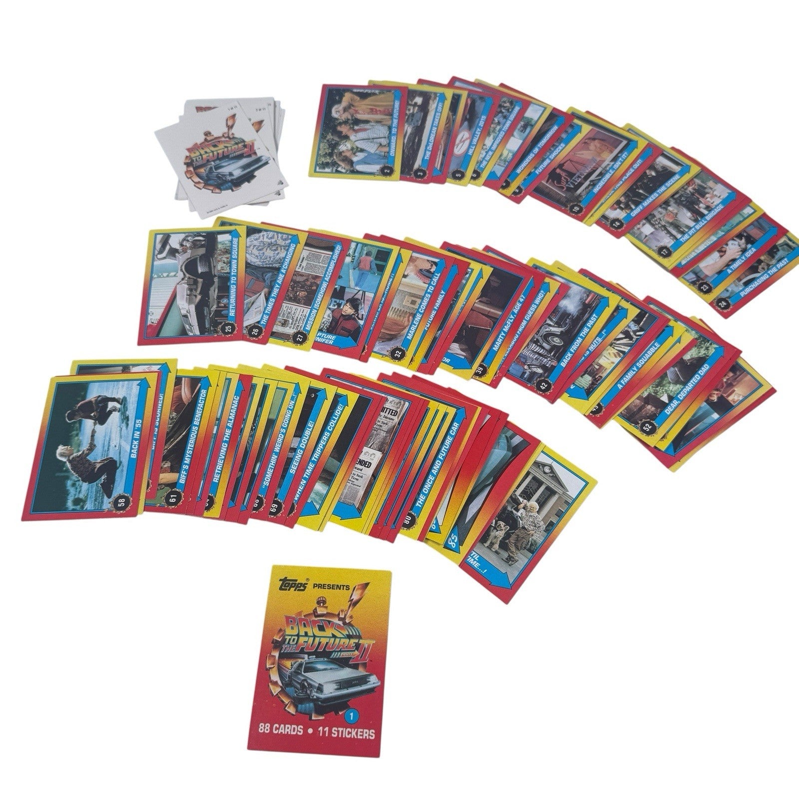 Back To The Future Part II Complete Trading Card Set 88 + 11 Stickers-Topps 1989