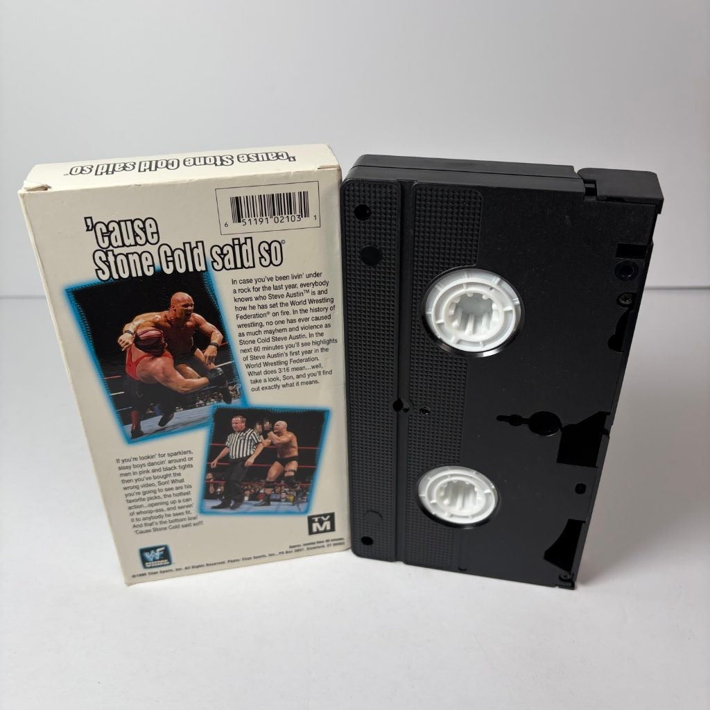 WWF Cause Stone Cold Said So VHS Steve Austin Wrestling 1998 Coliseum Video