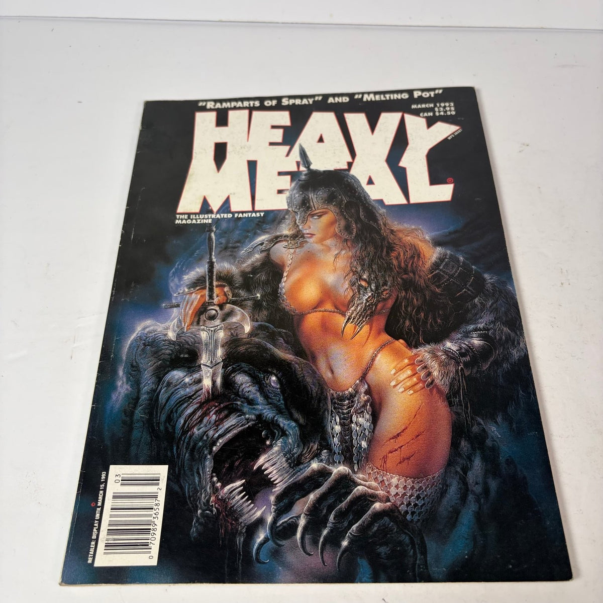 Heavy Metal Magazine March 1993 Sci-Fi Fantasy Adult Illustrated Magazine
