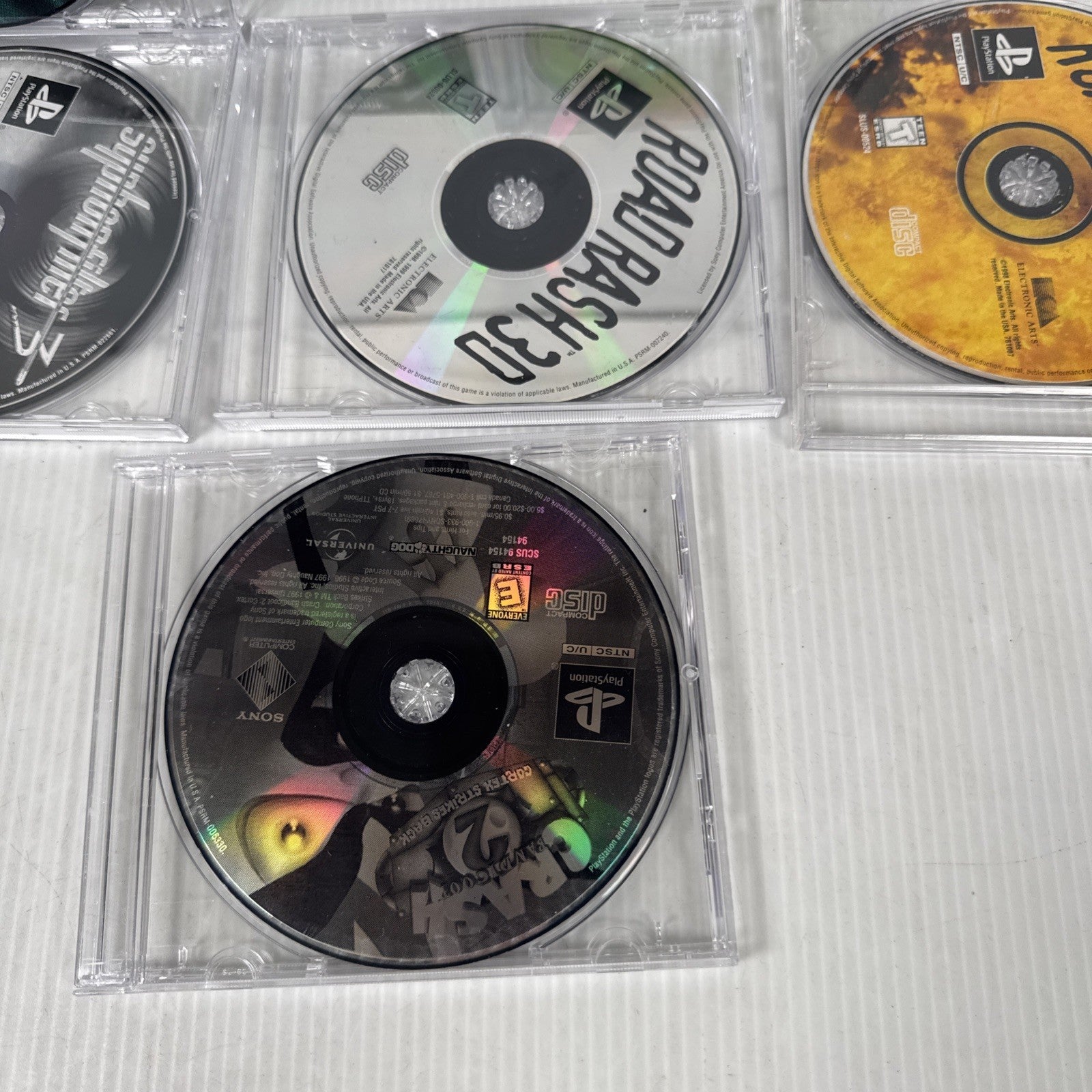 6 PlayStation 1 Game Lot (Discs Only) Crash Bandicoot 2, Twisted Metal 4 +More