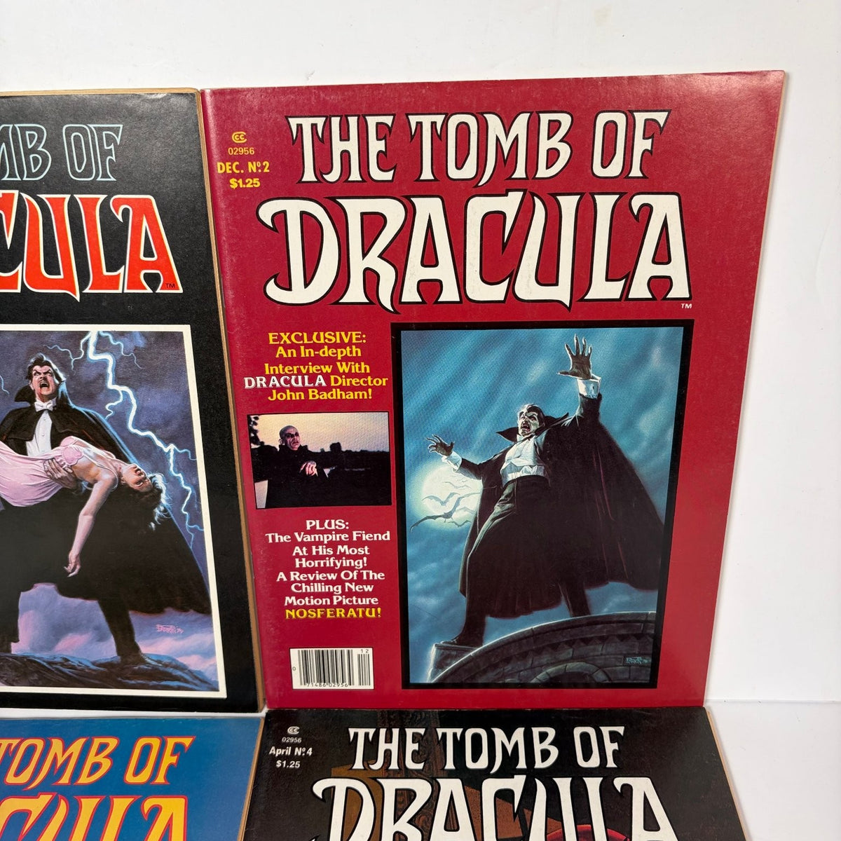 The Tomb of Dracula Magazine Lot of 4 Issues #1-4 Horror Vampire Comics