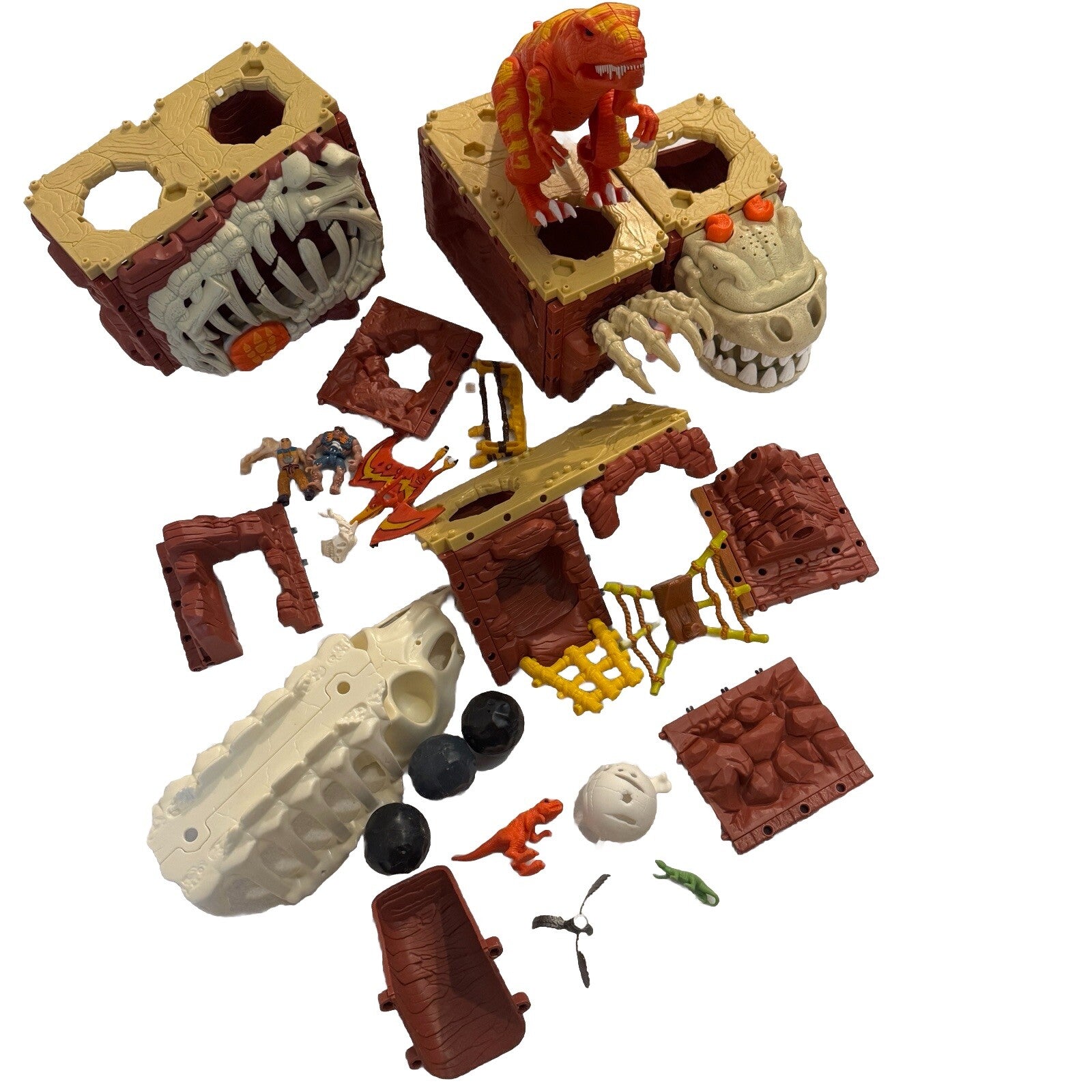 Imaginext T-Rex Mountain H5341 Fisher Price Dinosaur Set AS IS Incomplete Parts