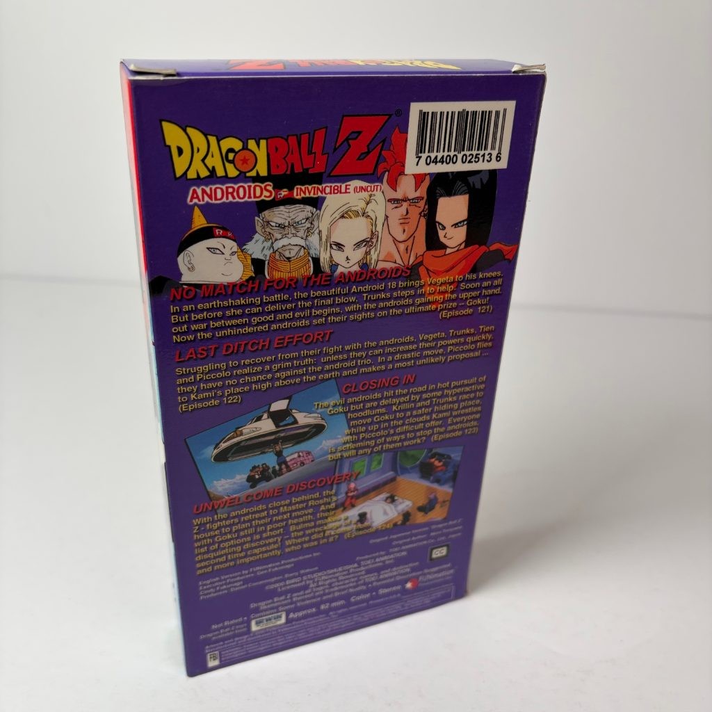 Dragon Ball Z Androids Invincible UNCUT VHS FUNimation Anime Episodes 121-124
