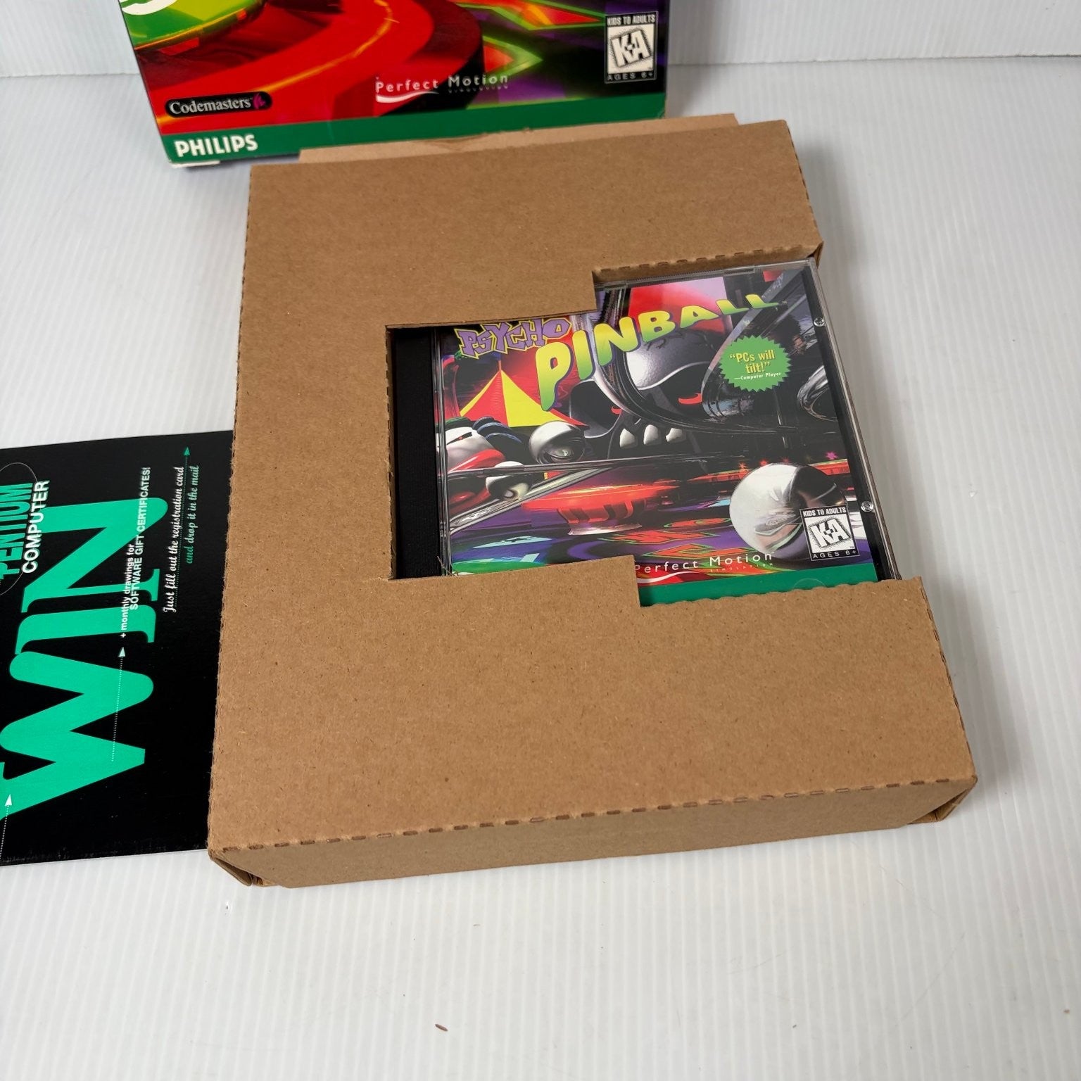 Psycho Pinball Big Box PC CD-ROM Video Game Retro Classic Pinball Complete