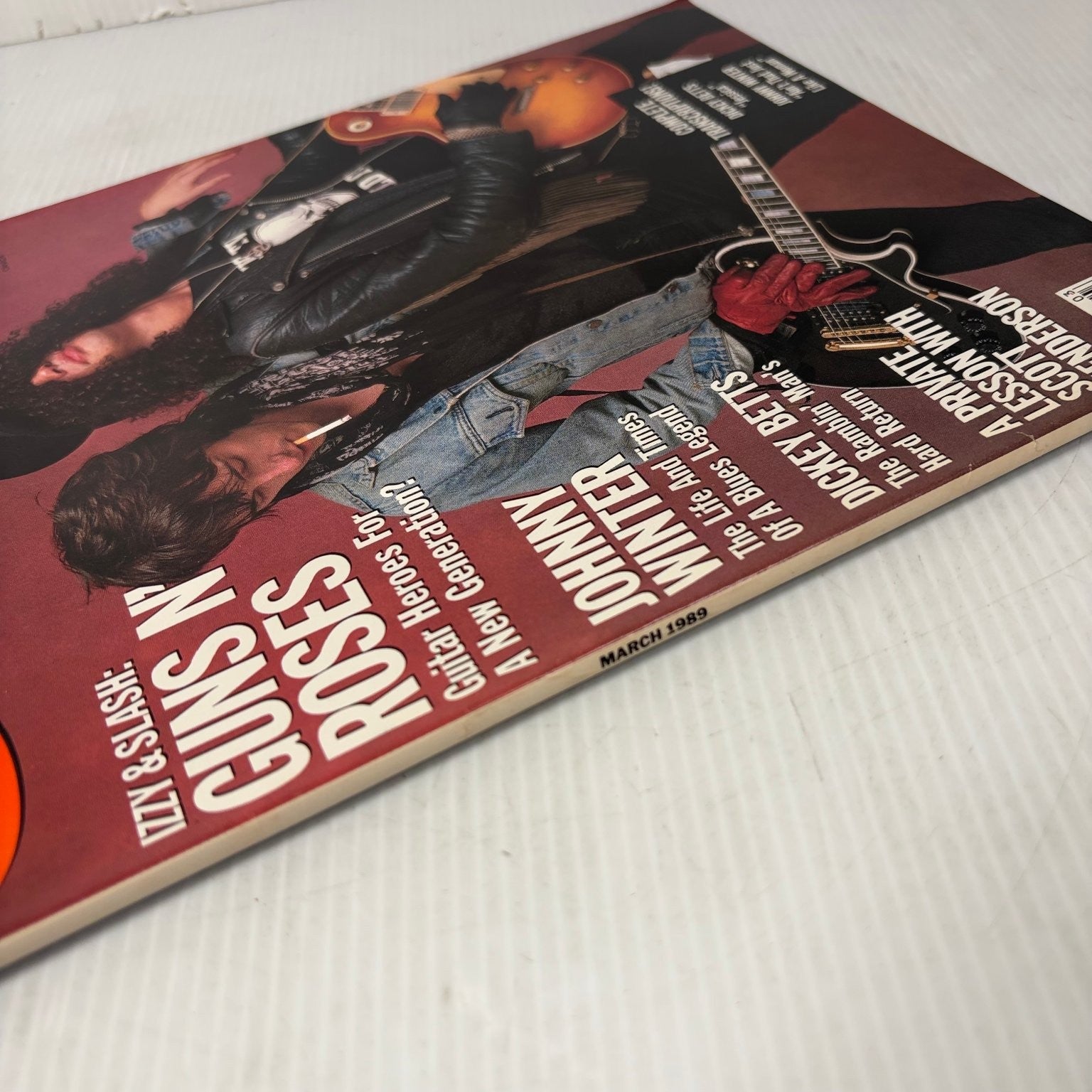 Guitar World Magazine March 1989 Guns N' Roses Izzy Slash Johnny Winter