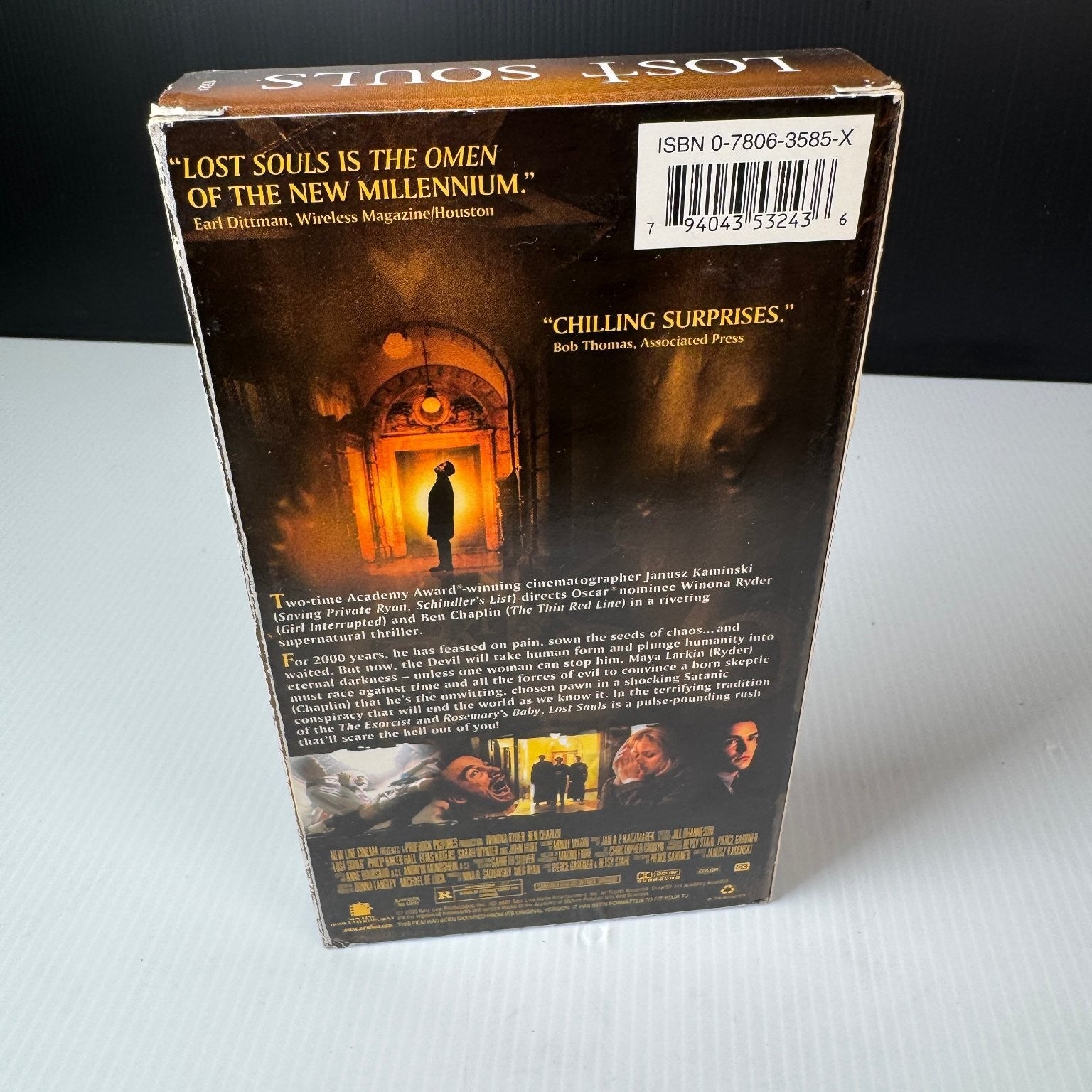 Lost Souls VHS 2000 Horror Thriller Original Release New Line Home