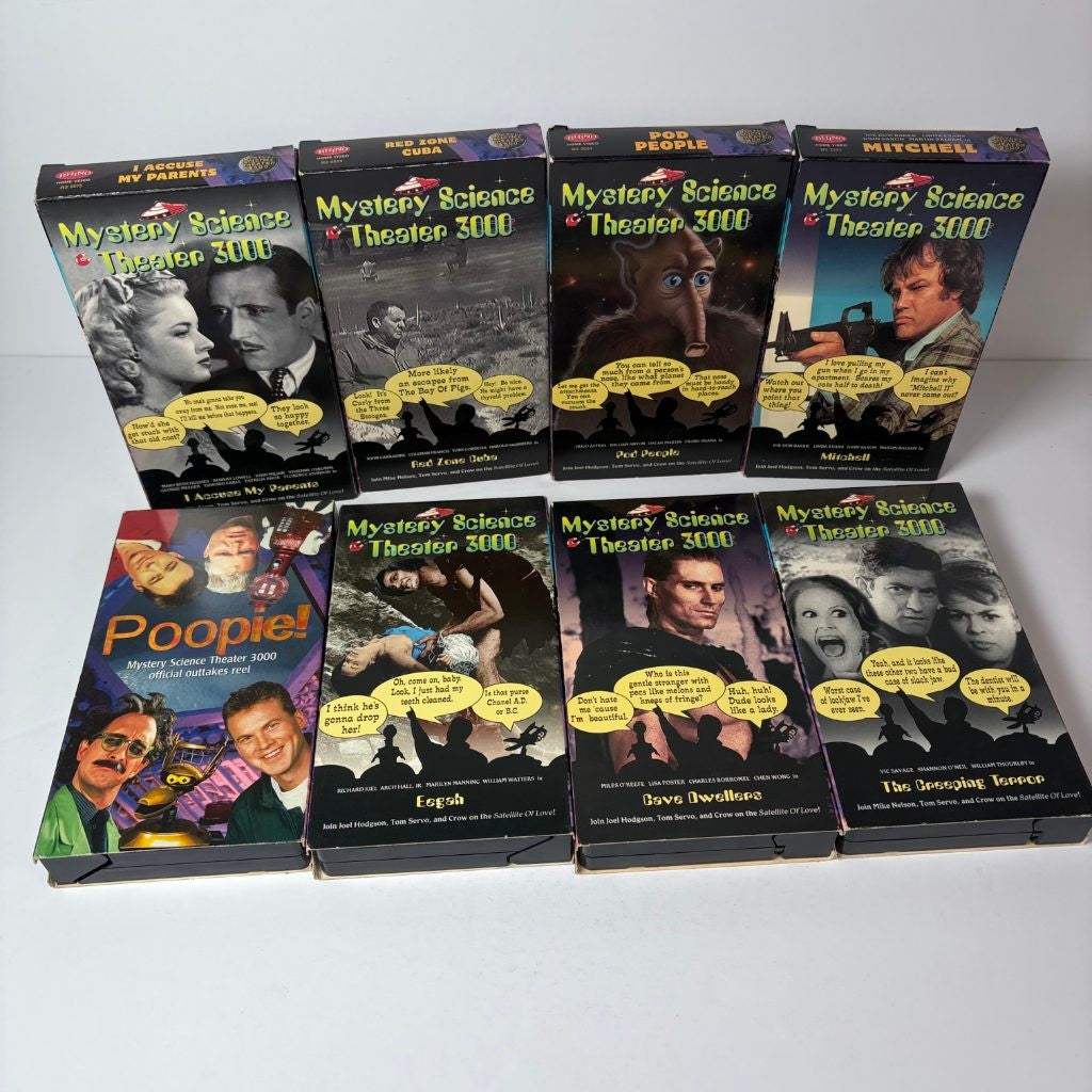 Mystery Science Theater 3000 MST3K Rhino VHS Lot of 8 Mitchell Pod People Poopie