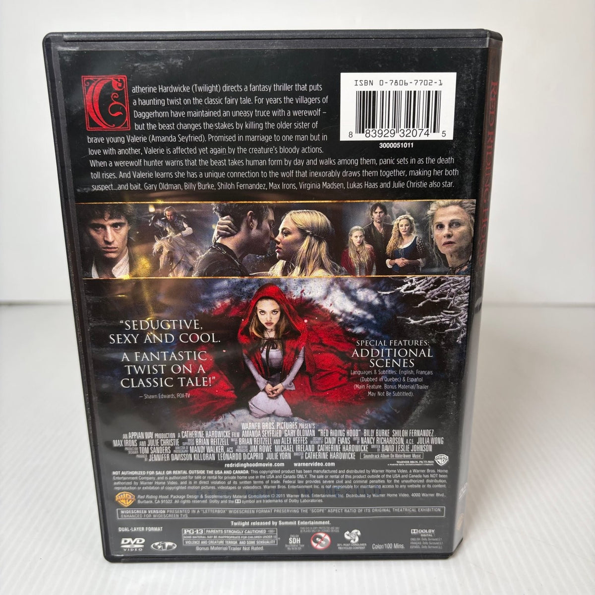 Red Riding Hood DVD 2011 Amanda Seyfried Gary Oldman Catherine Hardwicke