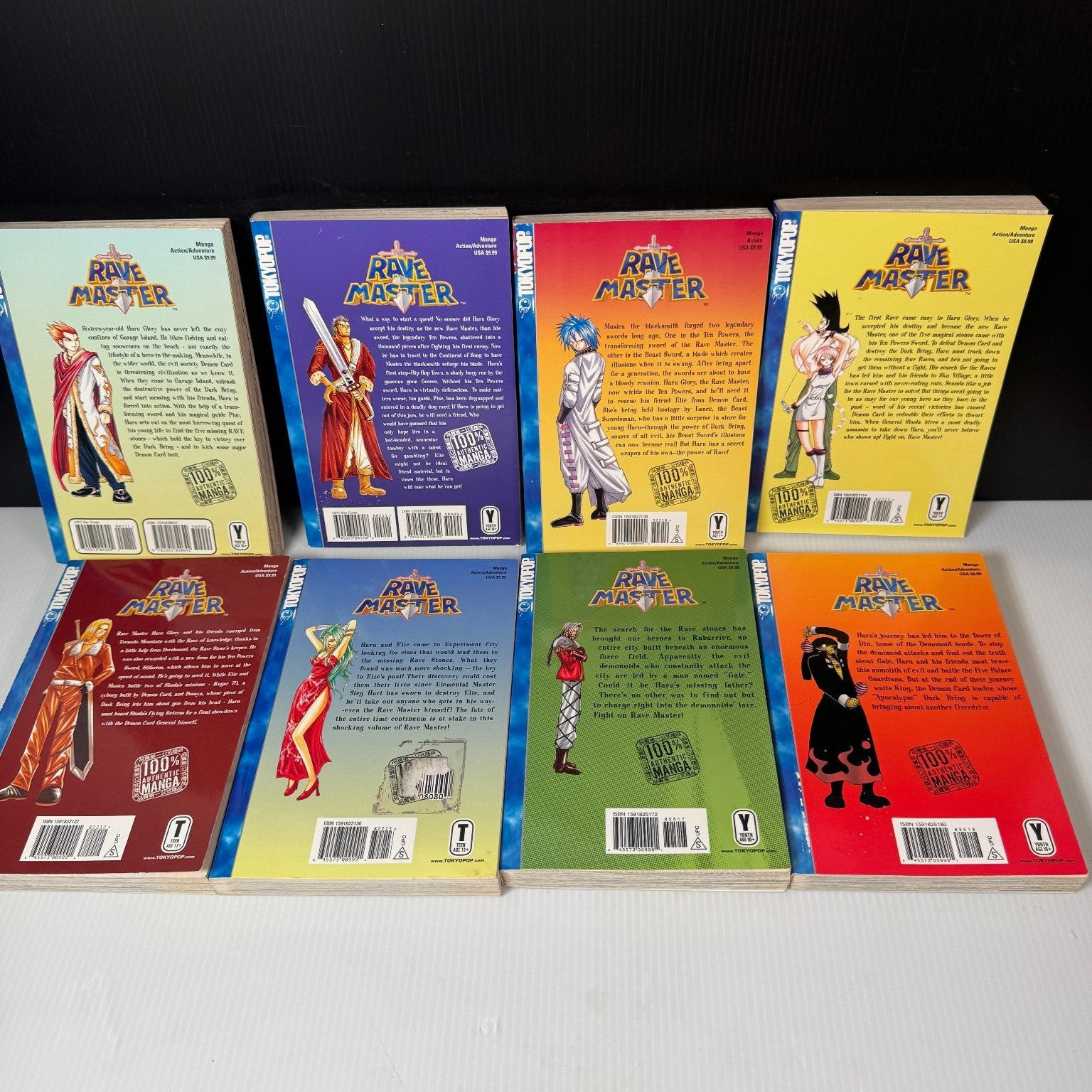 Rave Master Lot of 18 Manga Volumes 1-18 Hiro Mashima Tokyopop Starter Set