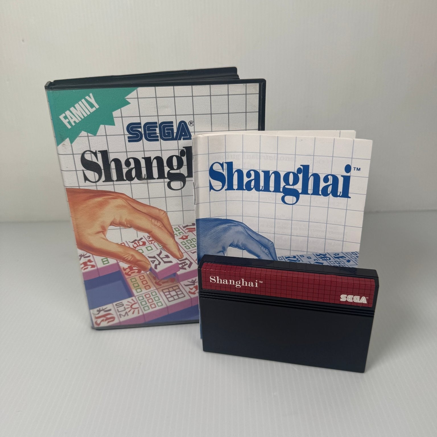 Shanghai Family Edition Sega Master System Video Game Puzzle Complete CIB