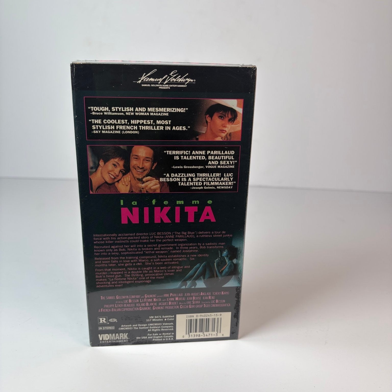 La Femme Nikita VHS 1991 Action-Thriller Subtitled Samuel Goldwyn Company