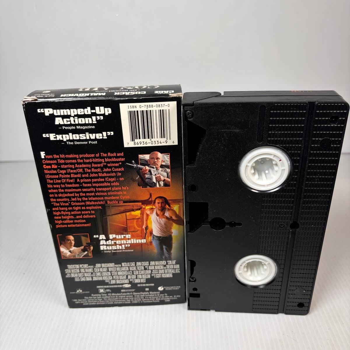 Con Air VHS 1997 Action Thriller Nicolas Cage John Cusack Touchstone