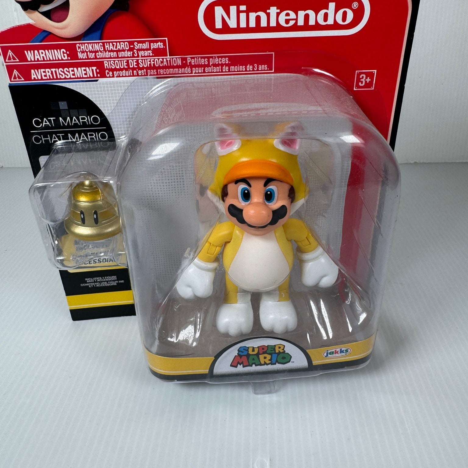 World of Nintendo Cat Mario Super Mario 4in Action Figure with Bell Series 2-2