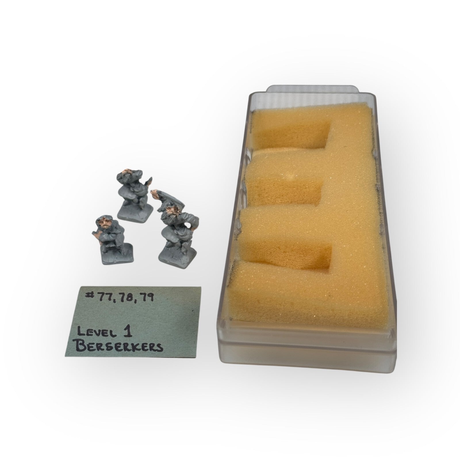 Dungeons & Dragons Heritage Miniatures Berzerkers Dungeon Dwellers #1236 1980