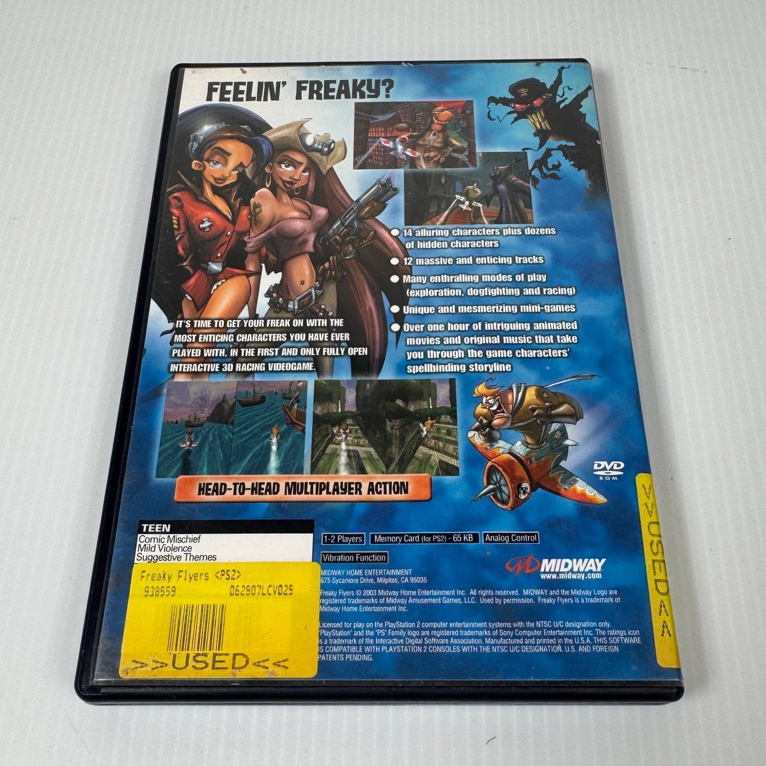 Freaky Flyers PlayStation 2 Video Game Action Original Case & Game