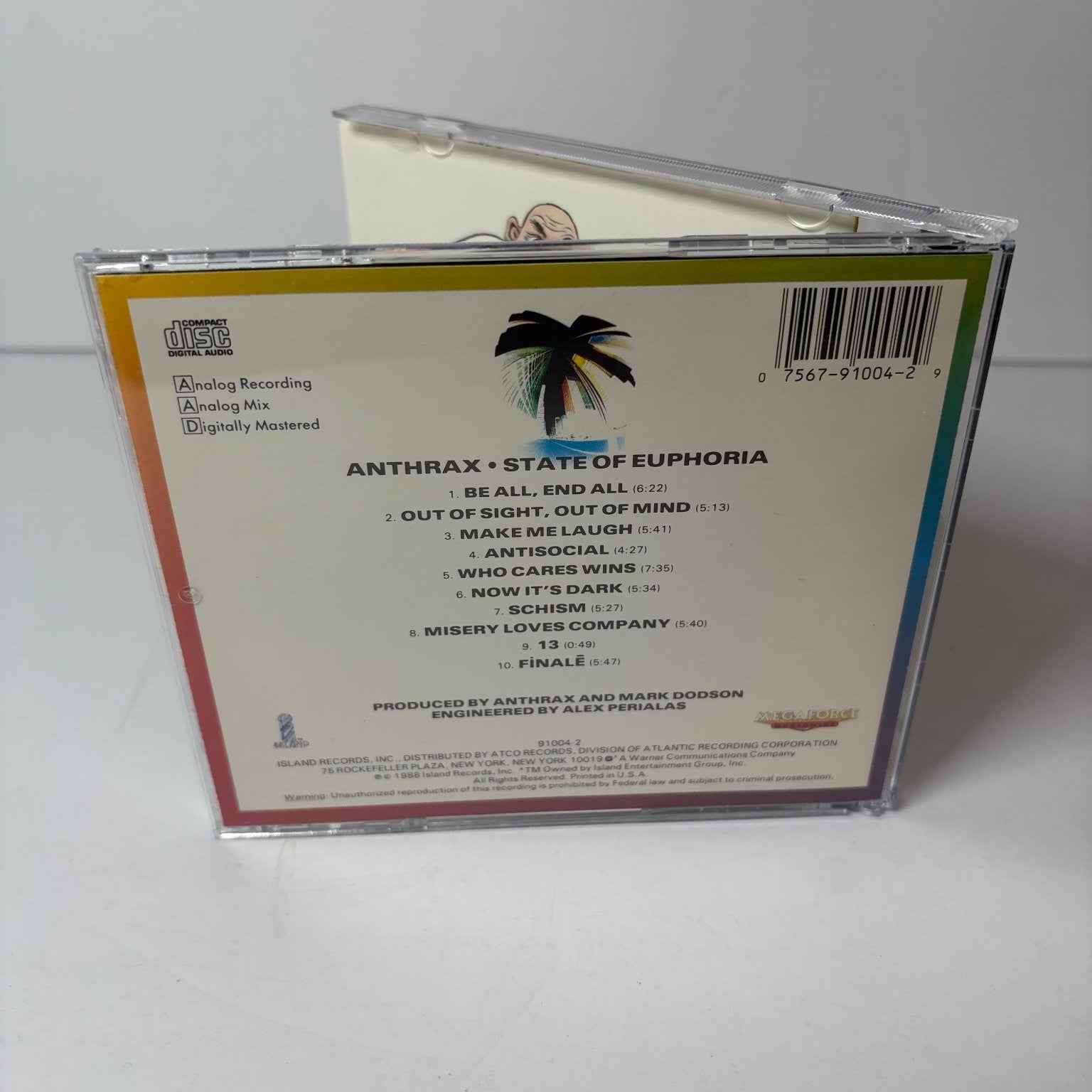 Anthrax – State of Euphoria CD 1988 Thrash Metal Island Megaforce